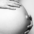 Stomach of pregnant woman Royalty Free Stock Photo