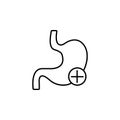 stomach probiotic concept line icon. Simple element illustration. stomach probiotic concept outline symbol design from Probiotics