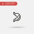 Stomach Simple vector icon. Illustration symbol design template for web mobile UI element. Perfect color modern pictogram on