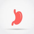 Stomach vector icon. Royalty Free Stock Photo