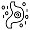 Stomach virus icon, outline style