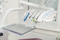 Stomatological equipment in dentistry close up