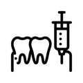 Stomatology Anesthesia Injection Vector Sign Icon Royalty Free Stock Photo