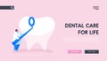 Stomatology Clinic, Dentistry Occupation, Caries Prevention or Treatment Landing Page Template