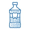 Stomatology Dentist Tooth Wash doodle icon hand drawn illustration