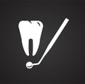 Stomatology icon on black background