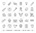 Stomatology icon Dental care logo. Dentistry thin line art icons