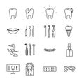 stomatology icons Royalty Free Stock Photo