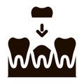 Stomatology Tooth Crown Vector Sign Icon