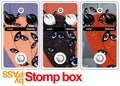 Stomp box design Royalty Free Stock Photo