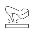 Stomping noise line outline icon