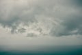Stomy clouds over the ocean Royalty Free Stock Photo