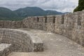 View of Ston wall old fortress in Croatia.