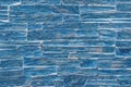 Stone Abstract Tile Blue Wall Pattern Texture Exterior Facade Background Royalty Free Stock Photo