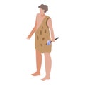 Stone age constructor icon, isometric style