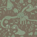 Stone age pattern seamless design graphic