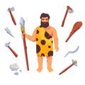 Stone age primitive man Royalty Free Stock Photo