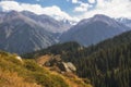 Stone Aktas Plateau in mountains of Kazakhstan near the city of Almaty