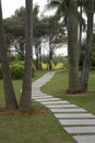 Stone alley arranged in the park Royalty Free Stock Photo