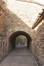 alley in the medieval town of pals on the costa brava Royalty Free Stock Photo