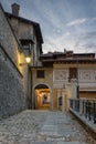 Stone alley at Sacro Monte of Varese, Italy. Unesco Site