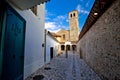 Stone ancient Italian street and church in Cividale del Friuli