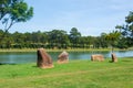 Stone ancient Menhir area in Vietnam.