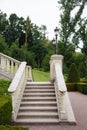 Stone ancient stairs with in a park.garden Royalty Free Stock Photo