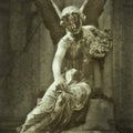 Stone angel statue