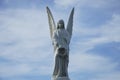 Stone angel statue on historic cemetery Royalty Free Stock Photo