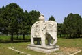 Stone animal landscape architecture in the Eastern Tombs of the Qing Dynasty, China