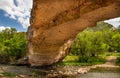 Stone arch at Ayres Natural Bridge park Royalty Free Stock Photo