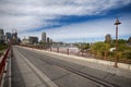 Stone Arch bridge, Autumn. Minneapolis, Minnesota Royalty Free Stock Photo