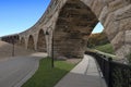 Stone Arch Bridge, bike path. Minneapolis, Minnesota. Royalty Free Stock Photo