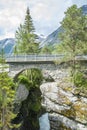 Stone arch bridge at Gudbrandsjuvet in Norway Royalty Free Stock Photo