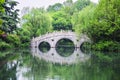 Stone arch bridge,landscape of Hangzhou,China Royalty Free Stock Photo