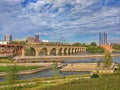 Stone Arch Bridge, Minneapolis, Minnesota Royalty Free Stock Photo