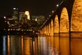 Stone Arch Bridge, Minneapolis Royalty Free Stock Photo