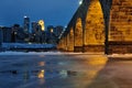 Stone Arch Bridge in Minneapolis Royalty Free Stock Photo