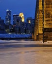 Stone Arch Bridge in Minneapolis Royalty Free Stock Photo