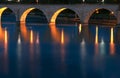 Stone Arch Bridge Reflections Royalty Free Stock Photo