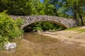 Stone Arch Footbridge In The Woods Royalty Free Stock Photo