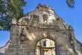 Stone Arch Basilica Our Lady Solitude Facade Church Oaxaca Mexico