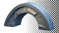 Stone arch architectural element and building structure png transparent image Generative AI
