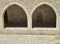 Stone arches of the corridor