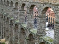 The Stone Arches of Roman Aqueduct of Segovia, Spain