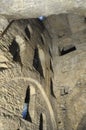 Stone arches and window in the water mine, La Casa del Rey Moro, Ronda, MÃÂ¡laga, Andalusia