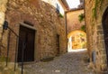 Archway in Montefioralle  Tuscany Royalty Free Stock Photo