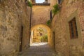 Archway in Montefioralle, Tuscany Royalty Free Stock Photo