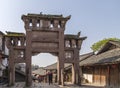 The stone archway in ancient town,sichuan,china